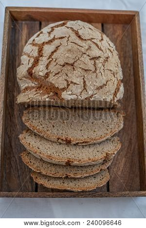 Home Made Rye Bread On A Table