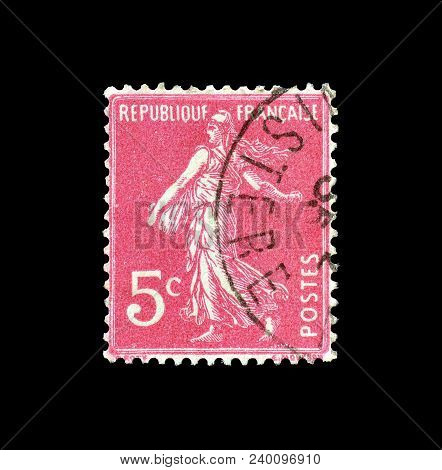 France 1934 : Cancelled Postage Stamp Printed By France, That Shows Sower.