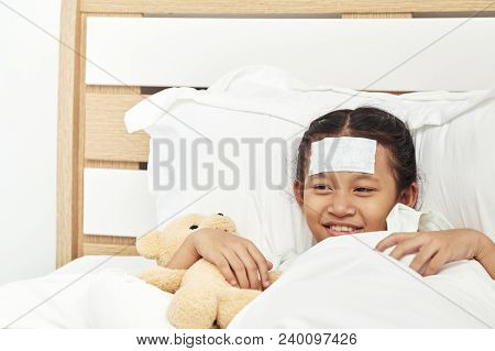 Asian Girl Sleeping In Hospital