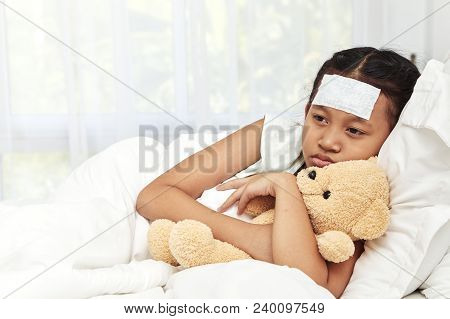 Asian Girl Sleeping In Hospital
