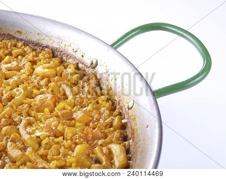 Arroz A Banda
Traditional Valencian Dish.  The Arroz A Banda Is A Kind Of Seafood Paella Cooked  Wit