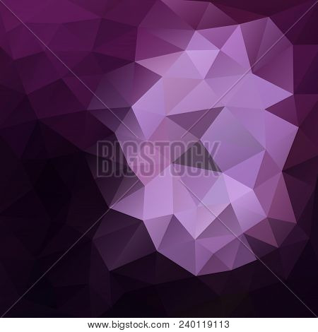 Polygonal Background In Eggplant Violet Shades With Touch Of White And Lavendar
