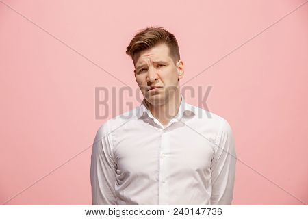 I Am Tired Of Everything. Sad Man. Boring, Dull, Tedious Concept. Young Emotional Man. Human Emotion