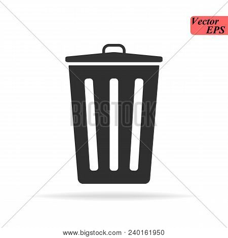 Trash Can. Disposal Waste. Recycle Icon Vector Eps 10