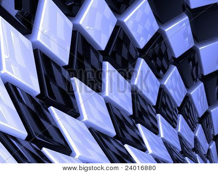 Ein Cude Abstract In Neon-Licht