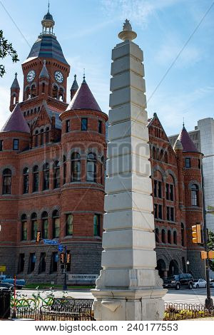 Dallas, Texas - May 7, 2018: View Of Old Red Museum, Formerly Dallas County Courthouse In Dallas, Te