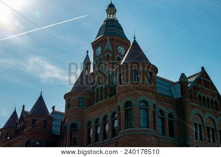 Dallas, Texas - May 7, 2018: View Of Old Red Museum, Formerly Dallas County Courthouse In Dallas, Te
