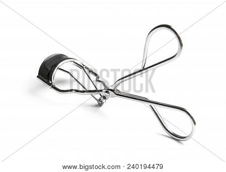 Modern Professional Yelash Curler On White Background