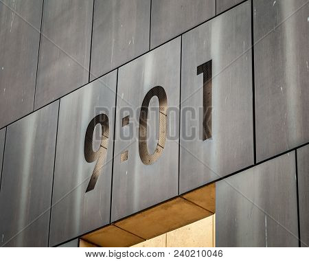 Oklahoma City, Oklahoma / Usa - March 31, 2018: Oklahoma City National Bombing Memorial Closeup And 