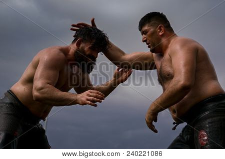 Istanbul/ Turkey -11.05.2018 : Etnosp Culture Festival - Yenikapi Square (yagli Gures / Oil Wrestlin
