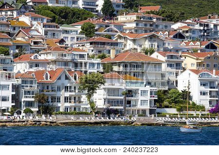 Princes Islands, Turkey - July 18, 2015 : View From The Ferry, Which Runs Along The Route Istanbul -