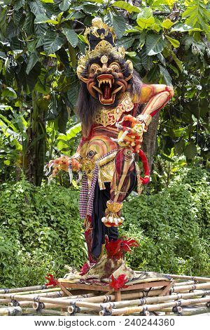 Ubud, Bali, Indonesia - March 20, 2015 : Impresive Hand Made Structure, Ogoh-ogoh Statue Built For T