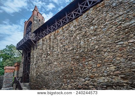 Medieval Fortification With The City Gate In Paczkow In Poland