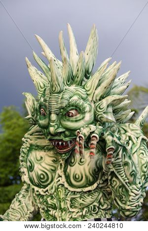 Ubud, Bali, Indonesia - March 20, 2015 : Impresive Hand Made Structure, Ogoh-ogoh Statue Built For T