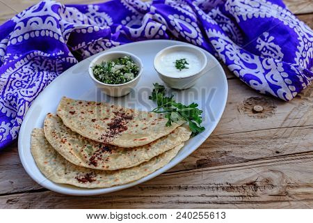 Traditional Azerbaijani Qutab Flatbread