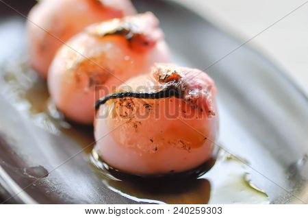 Bun Or Dango Or Sakura Dango With Sakura Flower Topping