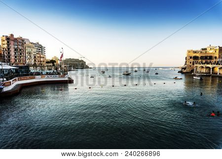 TAS-SLIEMA, MALTA - June 28, 2017: Church of Our Lady of Mount Carmel