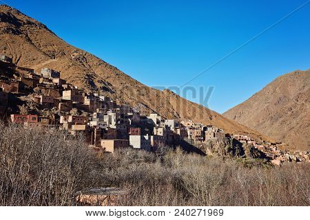 Imlil City In The Atlas Mountains Of Morocco
