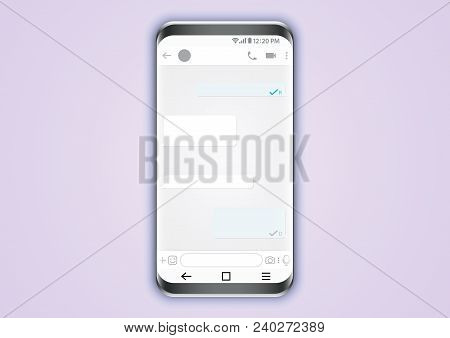 Vector Design Of Smartphone Application Messenger User Interface