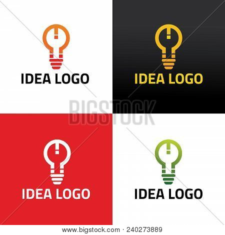 Idea Bulb Logo Design Template , Vector Illustration