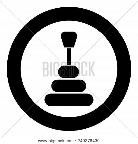 Gear Shifter Icon Black Color Vector Illustration Simple Image Flat Style