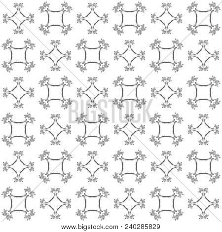 Seamless Abstract Black White Texture Fractal Patterns