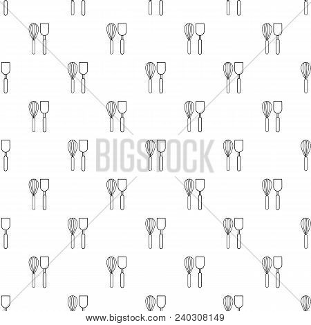 Cutlery Bake Pattern Vector Seamless Repeating For Any Web Design