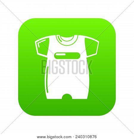 Children Slider Icon Green Vector Isolated On White Background