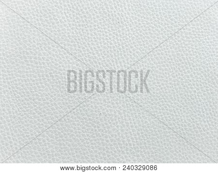 Closeup Of Seamless White Leather Texture. Background With Texture Of White Leather. Beige Leather T