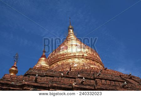 Ancient Dhammayazika Pagoda In Bagan, Mandalay Division Of Myanmar