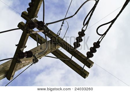 Elektriciteit Post In hemel in Thailand