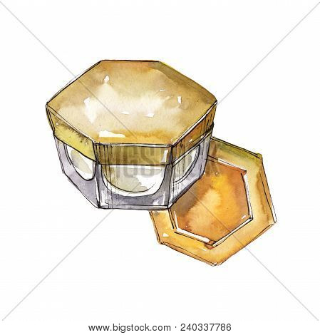 Lidschatten Yellow Sketch Fashion Glamour Illustration. Aquarelle Fashion Sketch For Background, Tex