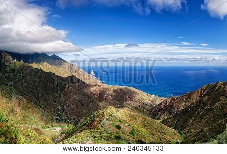 Amazing View Of Anaga Mountains And Sea, Tenerife, Canary Islands, Spain