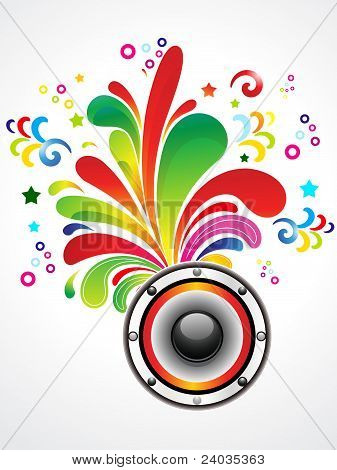 Colurful magische Abstract Floral met geluid