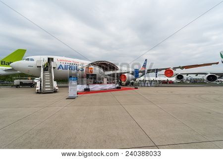 Berlin, Germany - April 25, 2018: The Prototype Of The Aircraft Project Blade (breakthrouh Laminar A