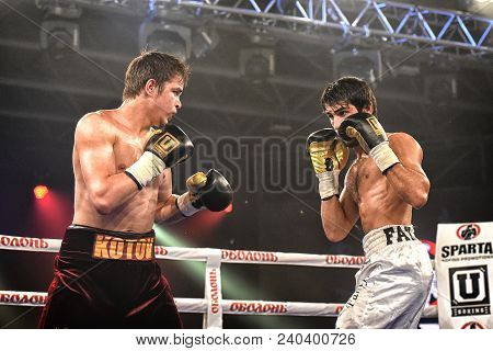 An Unidentified Boxers In The Ring During Fight For Ranking Points