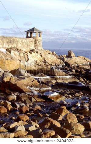 Front Beach & lusthus i Rockport, Ma