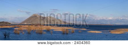 Skadar-søen i Montenegro i December
