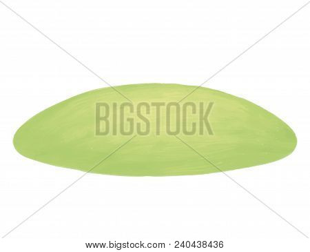 Green Field Of Fresh Grass Isolated On White. Llawn Hill Background. Grassplot. Glade