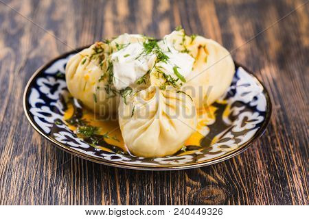 Manti. Traditional Meat Dish Of The Peoples Of Central Asia.