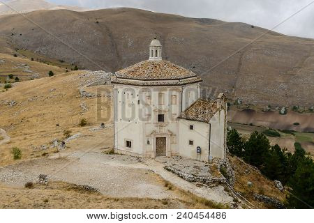 Rocca Calascio Old Italian Castle Location Film Of Famous Film The Name Of The Rose