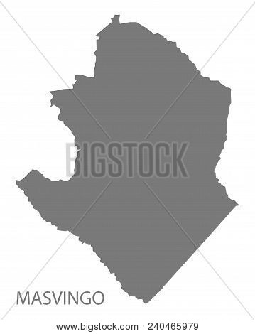 Masvingo Map Of Zimbabwe Grey Illustration Shape