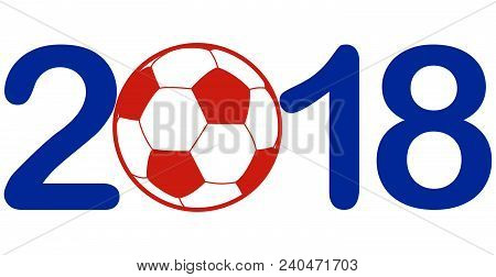 Lettering 2018 With Russian National Colors