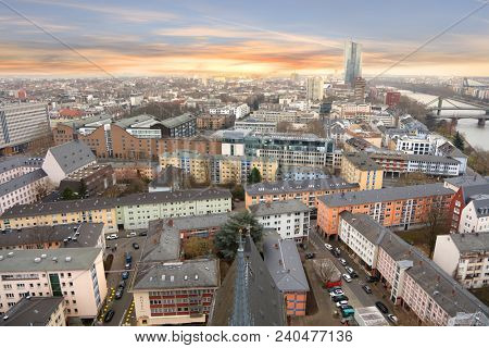Aerial view of Frankfurt AM Main 