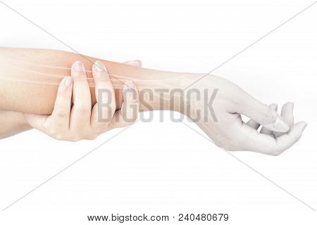 Forearm Bones Injury White Background Wrist Pain