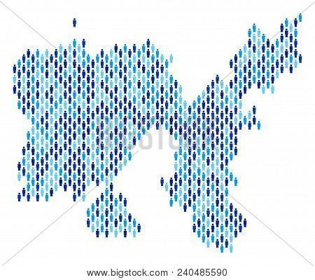 Population Limnos Greek Island Map. Demography Vector Collage Of Limnos Greek Island Map Organized O
