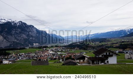 Landscape in the alps in Austria near the german border