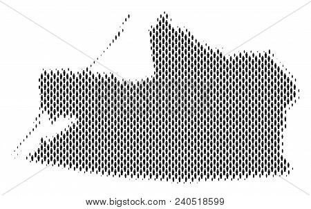 Demography Kaliningrad Region Map People. Population Vector Cartography Mosaic Of Kaliningrad Region