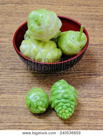 Vegetable And Herb, Fresh Noni, Morinda Citrifolia, Great Morinda, Indian Mulberry, Beach Mulberry O