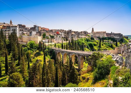 Gravina In Puglia Ancient Town, Bridge And Canyon. Apulia, Italy. Europe